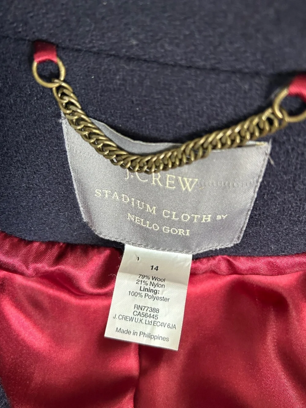 J. Crew navy wool peacoat - Picture 3 of 4
